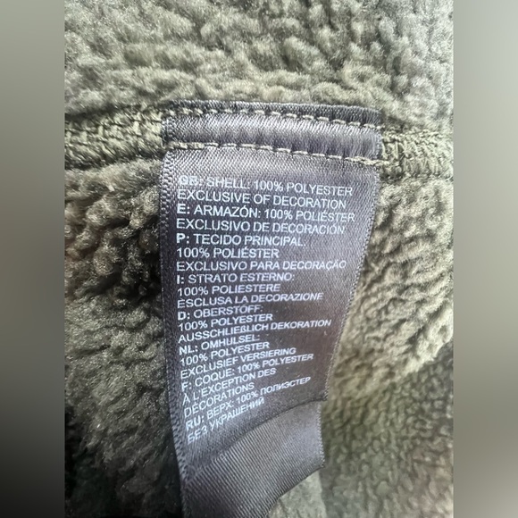 North Face Sweatshirt Mens Small Green Design 1/2 Zip Fleece Line E4 - Picture 5 of 8